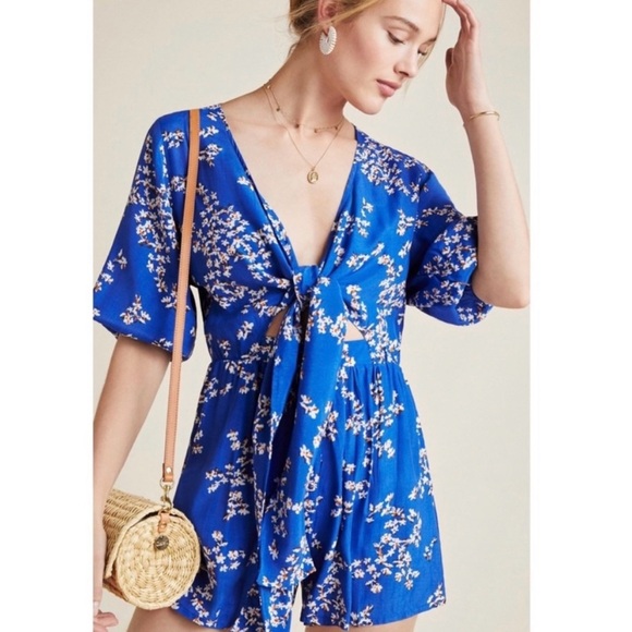 FAITHFULL THE BRAND x ANTHROPOLOGIE Sophie Romper in size 4 - Picture 1 of 11
